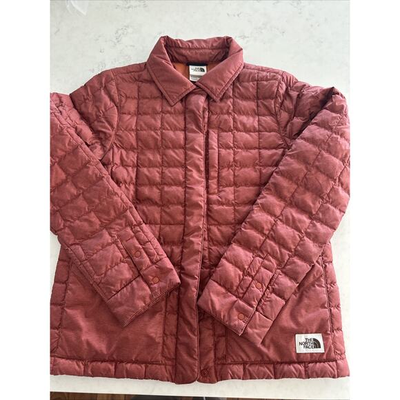 North Face Thermoball Orange Rust Women’s Jacket Small Lightweight Collar Puffer - Picture 1 of 6